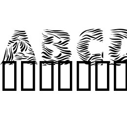 101! Zebra Print Font File