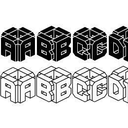 3D LET (BRK) Font File