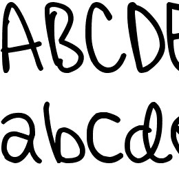 adam handwriting test Font File