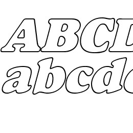 Alfredo Heavy Hollow Italic Font File