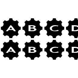 AlphaShapes gears 3 Font File