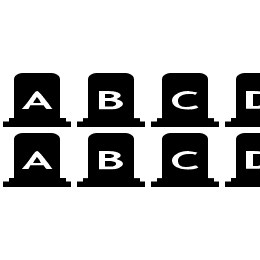 AlphaShapes gravestones Font File