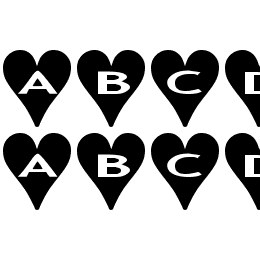 AlphaShapes hearts Font File