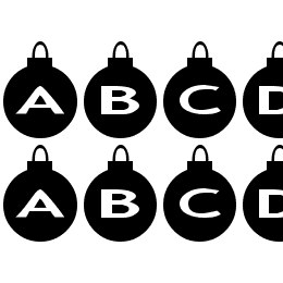 AlphaShapes xmas balls Font File