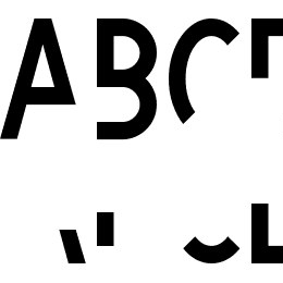 amputierte Font File