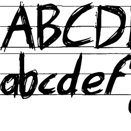 Angry Letter Font File