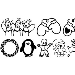 Austie Bost Christmas Doodles Font File