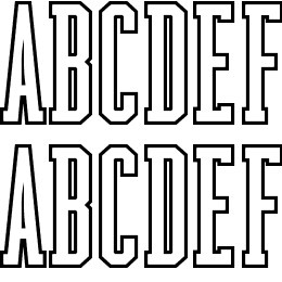 Backboard Outline Font File