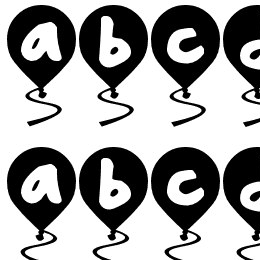 Balloon Floats Font File