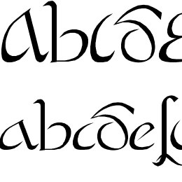 Bastarda Plain: Font File