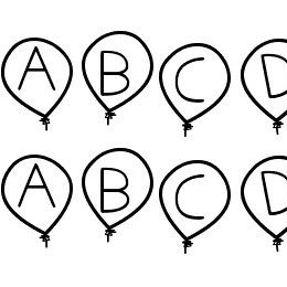 birthday balon tfb Font File