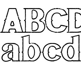 Bluegrass OUTLINE Font File