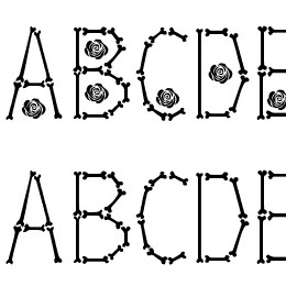 Bones Roses Thin Font File