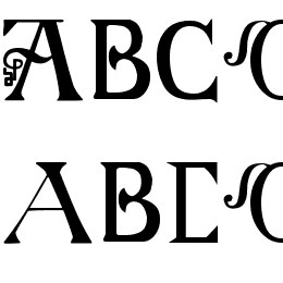 British Block Flourish, 10th c. Font File