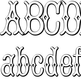 BruceDoublePica Beveled Font File