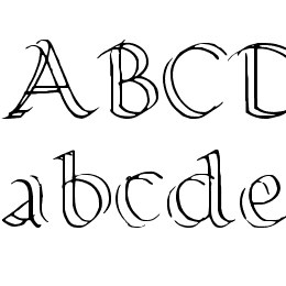 Calligraphy Double Pencil Font File