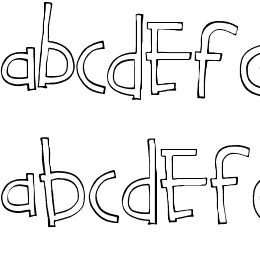 Calvin and Hobbes Outline Font File