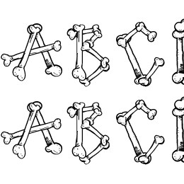 Cartoon Bones Font File