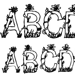 CF Plants and Flowers Font File