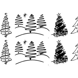 Christmas Trees Celebration Font File