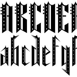 Dark Metal Font File