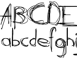 Daubed Font File