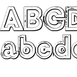 DelamotteLargeRelief Beveled Font File