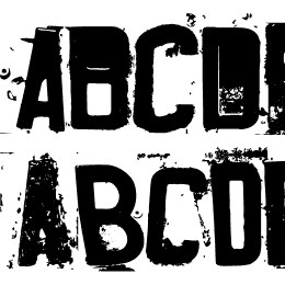 Destroyed License Plate Font File