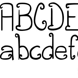 DJB CURLIE WURLIE Font File