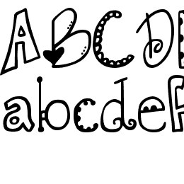 DJB Doodlie Beans Font File