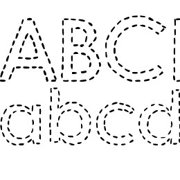 DJB Hand Stitched Alpha Font File