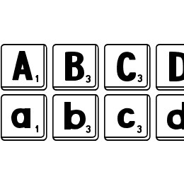 DJB Letter Game Tiles Font File