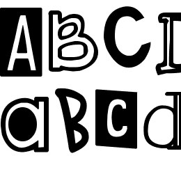 DJB Ransom Note Messy Font File