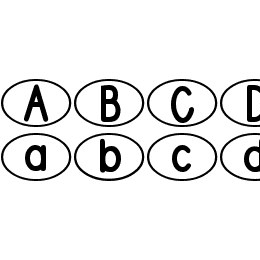 DJB Standardized Test Oval 2 Font File