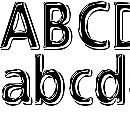 EFN Black Chrome Font File