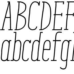 Enyo Slab Light Italic Font File