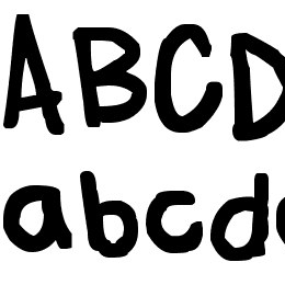 Flabby Bums handwriting Font File