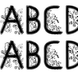 floral flower Font File