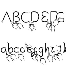 Gesture Hand Font File