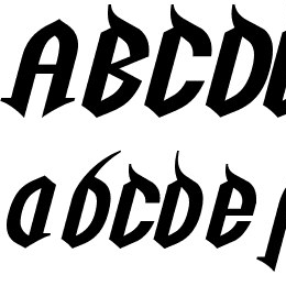 Golgotha Oblique E. Font File