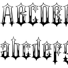 Gothic Flames Font File