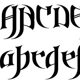 Gothic Love Letters Font File