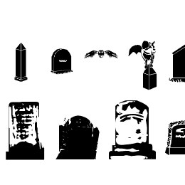 Gravestone bats Font File