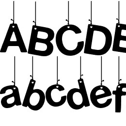 Hanging Letters Font File