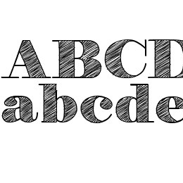 H&B Sketch Font File