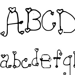 Heartache Teen Crush Font File