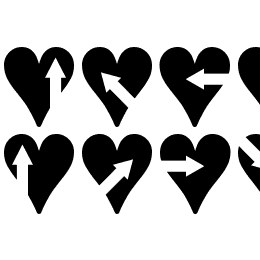 Hearts n Arrows Font File