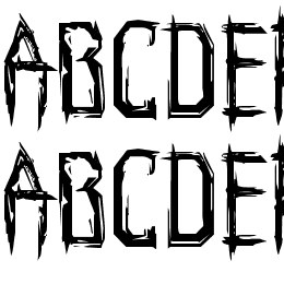 Horroroid Staggered Font File