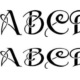 Initials with curls Font File