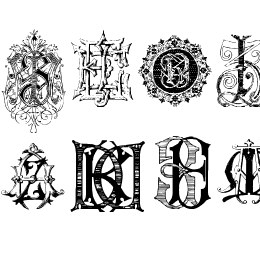 Intellecta Monograms Random Samples Eight Font File